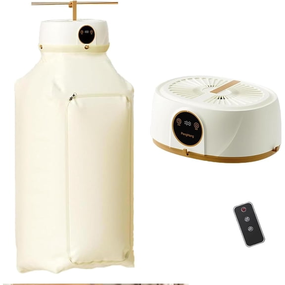 Clothes Dryer,Automatic Ironing Machine for Travel, Hands-Free,Portable,with Folding System, Dryer with Timer Function and Dry Bag for Travel, Home, Apartment, RV