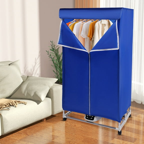 Clothes Dryer Portable Mini Dryer Machine Electric Indoor Wet Laundry Warm Air Drying Blue