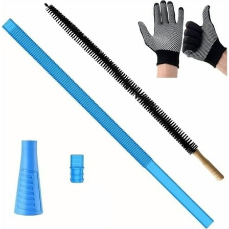 Clothes Dryer Vent Cleaner Kit Compatible with All Vacuum Cleaner Include Vacuum Hose Attachment Accessories Brush Lint Brush,Dryer Vent Vacuum Hose with Gloves