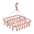 thumbnail image 1 of Clothes Drying Hanger with 32 Clips and Drip Foldable Hanging Rack Saving Closet Organization And Storage, 1 of 7