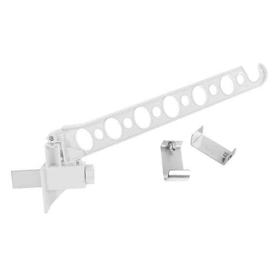 STRANDCHIC White Punch-Free Clothes Rack Sturdy and for Balcony Laundry Drying Organizer
