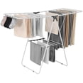 Clothes Drying Rack, 2-Tier Foldable Laundry Dryer Rack with Sock Clips ...