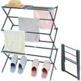 thumbnail image 1 of Clothes Drying Rack, 3-Tier Laundry Drying Rack for Clothes, Expandable Metal Clothing Dryer, Collapsible Towel Rack, Air Drying Rack, Graphite, 1 of 15