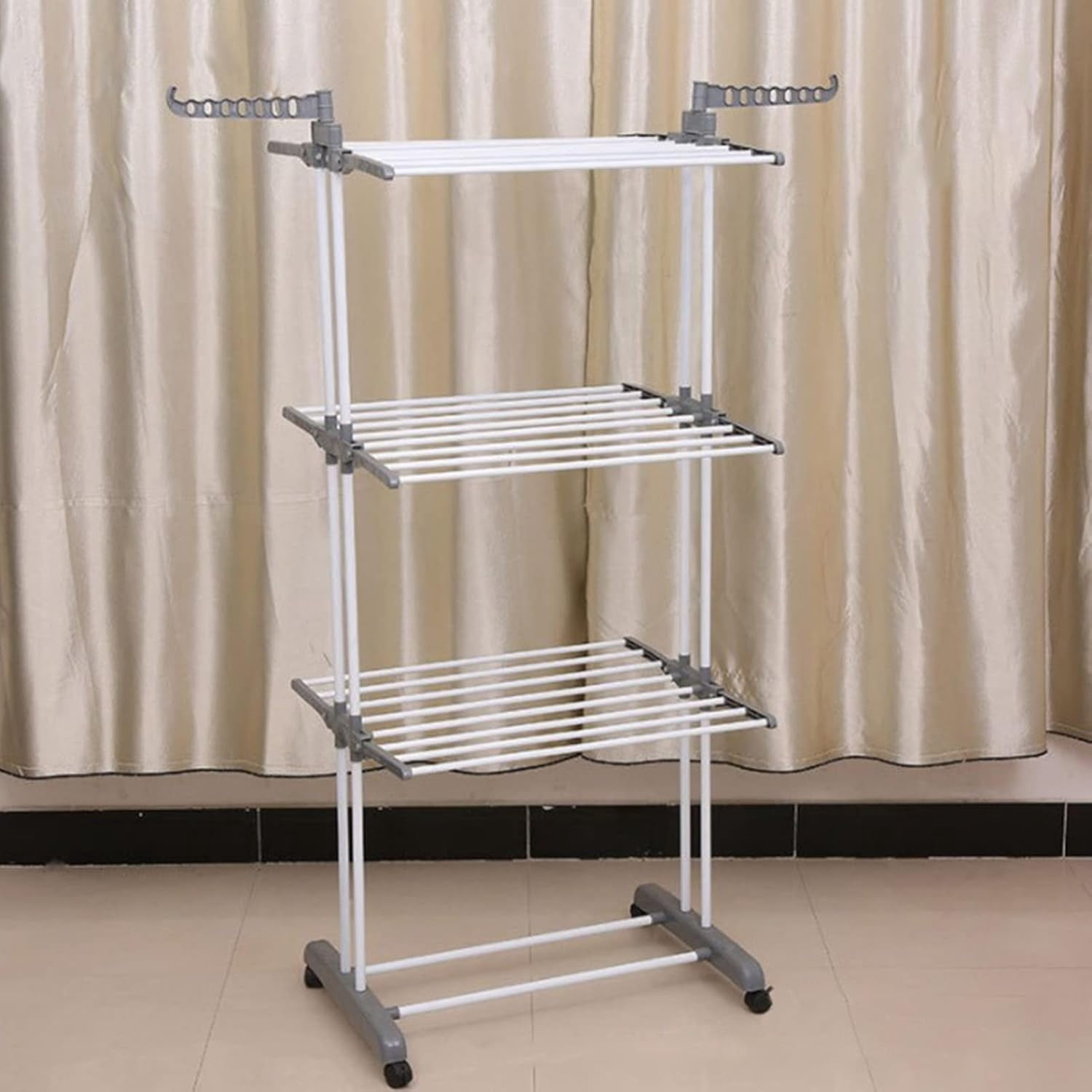 Clothes Drying Rack,3-Tiers Foldable Laundry Rack, Collapsible Laundry ...