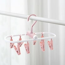Clothes Drying Rack Buy It Plastic Foldable Hanging Drying Rack Laundry Hanger with 8 Clips 360° Rotatable Travel Drying Rack for Socks Towels Gloves Small Clothes