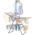 thumbnail image 1 of Clothes Drying Rack Foldable, 68.9Inch High Hanger Laundry Drying Rack with 4 Height-Adjustable Wings, Lightweight and Space Saving Clothes Airer for Apartments, Dorms, Camping, 1 of 16