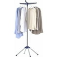 thumbnail image 1 of Clothes Drying Rack Foldable, 59 inch Tripod Laundry Drying Rack Indoor with Rotating Clothes Rail for 27 Pieces of Clothes, Space Saving, Blue and Silver CDR001Q01, 1 of 8