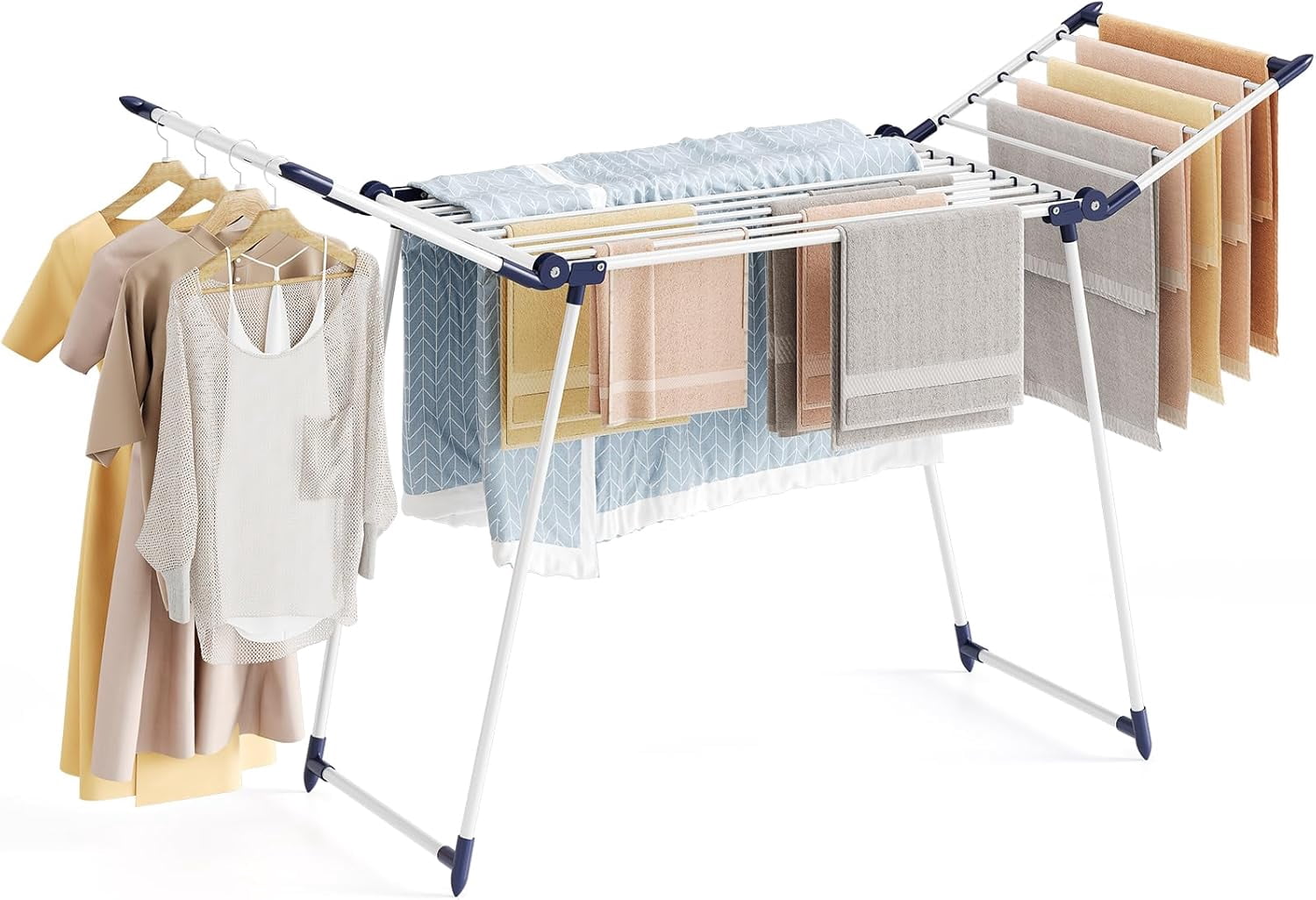 Clothes Drying Rack Foldable, Large Drying Rack Clothing, Winged ...