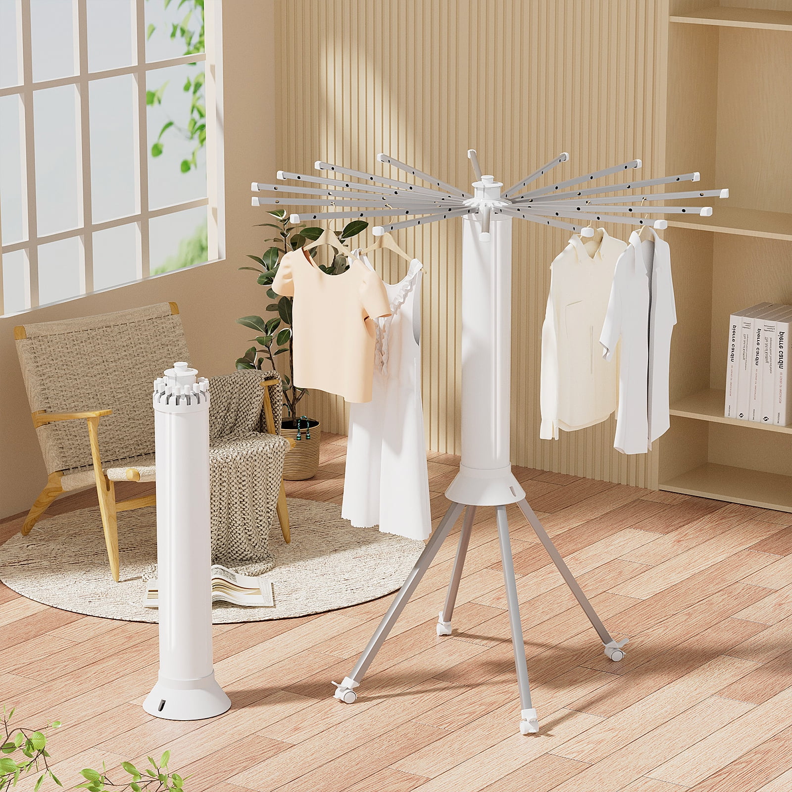Clothes Drying Rack Folding Indoor Portable Drying Rack Clothing and Height Adjustable