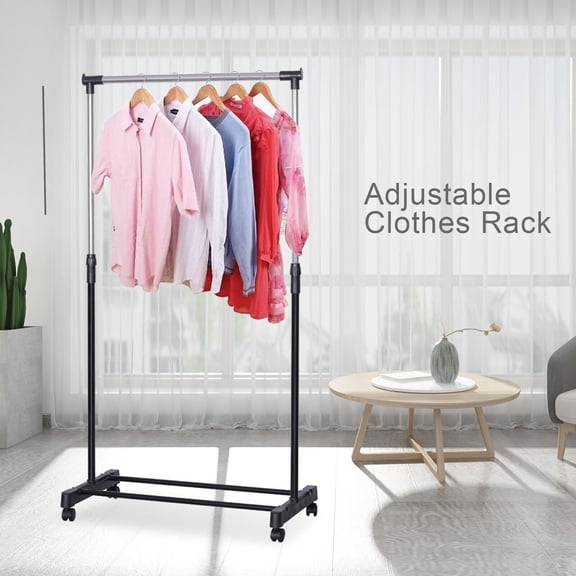 Clothes Drying Rack Hanger Coat Display Rack Height Adjustable Composite Tube