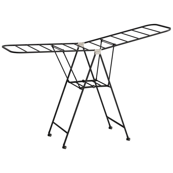 71" Clothes Drying Rack, Heavy Duty Gullwing Drying Rack, Laundry Clothes Dryer Rack with Wheels, Large Foldable Clothes Stand with Shoe Drying Rack, Extra Large 3-Layer Cloth Dryer