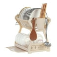 thumbnail image 1 of NIAIZEK Khaki Plastic Dish Drying Rack for Kitchen Utensils, Compact Space-Saving Organizer and Drainer, 1-Piece Kitchen Accessory, 1 of 6
