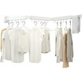 thumbnail image 1 of Clothes Drying Rack, Laundry Drying Rack Wall Mount, 3-Fold Wall Mounted Clothes Drying Racks for Hanging Clothes, Foldable & Sturdy Space Saver for Laundry Room -White, 1 of 13