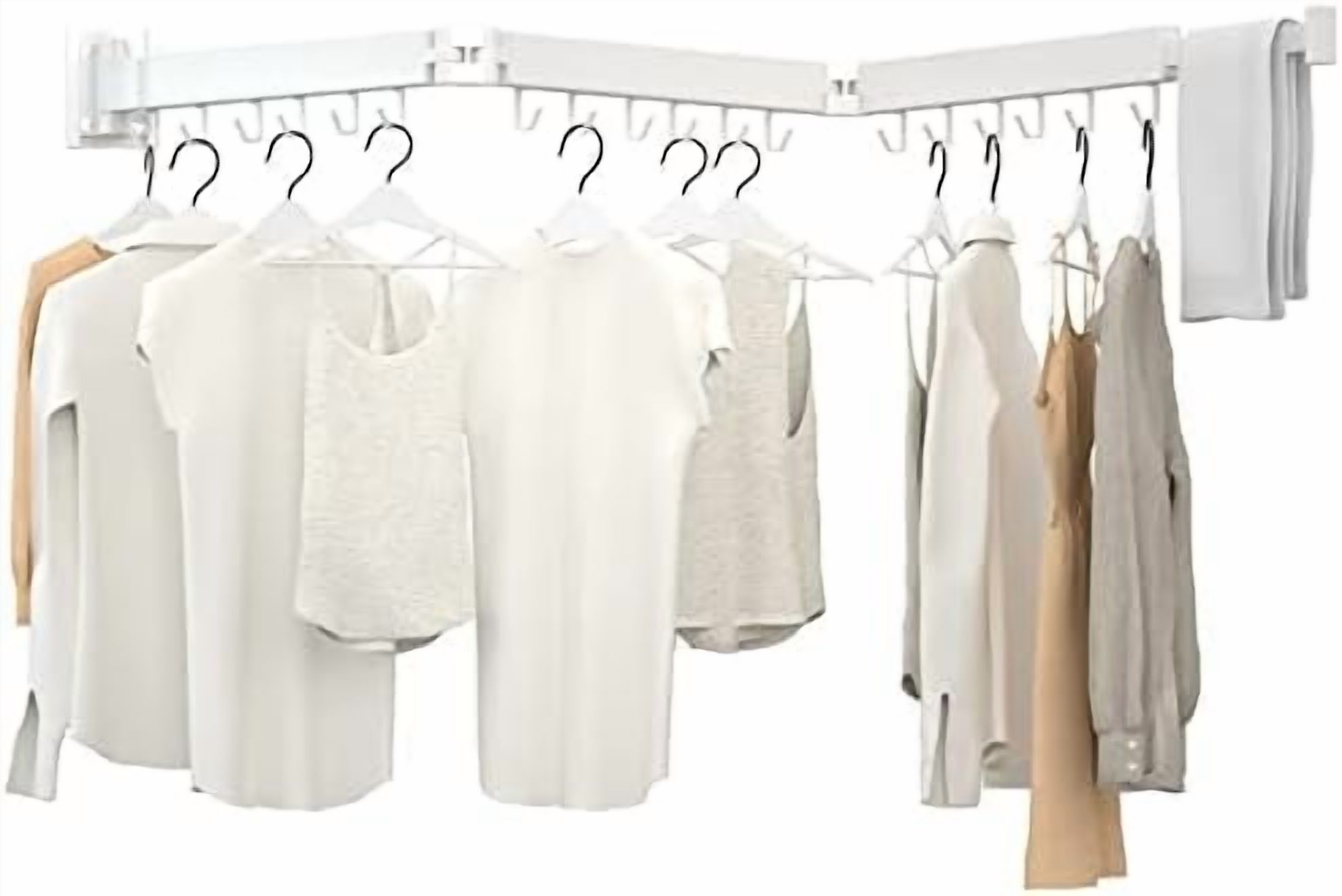 Clothes Drying Rack, Laundry Drying Rack Wall Mounted, [No-Drill ...