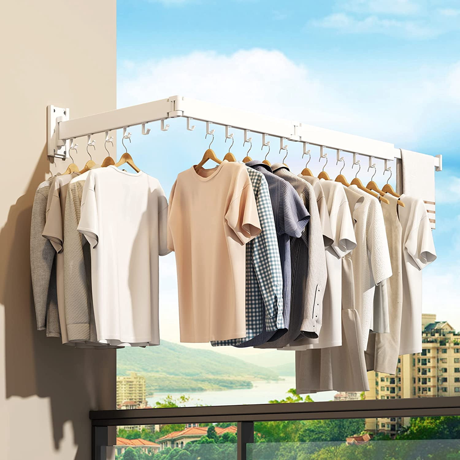 Clothes Drying Rack,Laundry Drying rack,Wall Mounted Clothes Rack ...