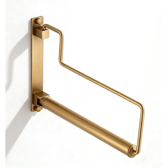 Clothes Drying Rack, Laundry Racks for Drying Clothes, Wall Mounted Swing Arm Clothes Hanger for Laundry Room, Garage, Indoor & Outdoor Use,Antique Brass