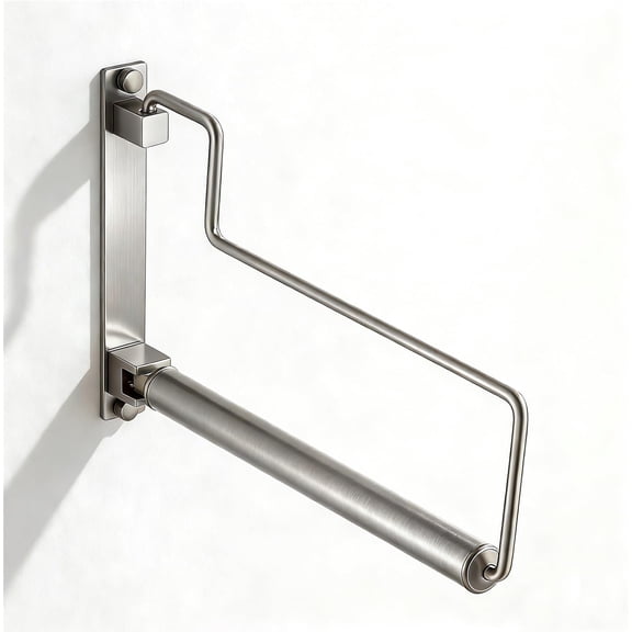 Clothes Drying Rack, Laundry Racks for Drying Clothes, Wall Mounted Swing Arm Clothes Hanger for Laundry Room, Garage, Indoor & Outdoor Use,Brushed Nickel