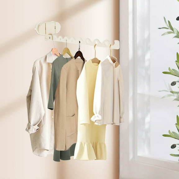 Clothes Drying Rack,Laundry Space Saver Wall Mounted,Retractable,Collapsible Rack Clothing