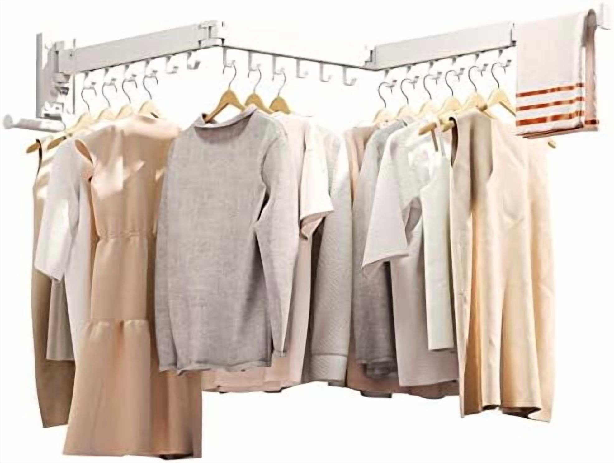 Durty Color Rack Image Clothes Drying Rack,Laundry Space Saver Wall Mounted,Retractable ...