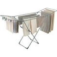 thumbnail image 1 of Clothes Drying Rack, Metal Laundry Drying Rack, Foldable, Space-Saving, Free-Standing Airer with Gullwings Bed Linen Clothing, Gray, 1 of 6