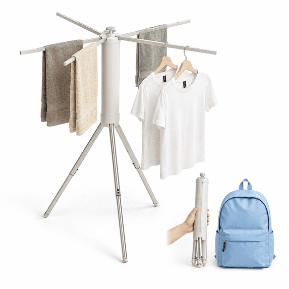 Transportable Clothes Rack Clothes Drying Rack Portable Foldable - Clothing Space Saving ...