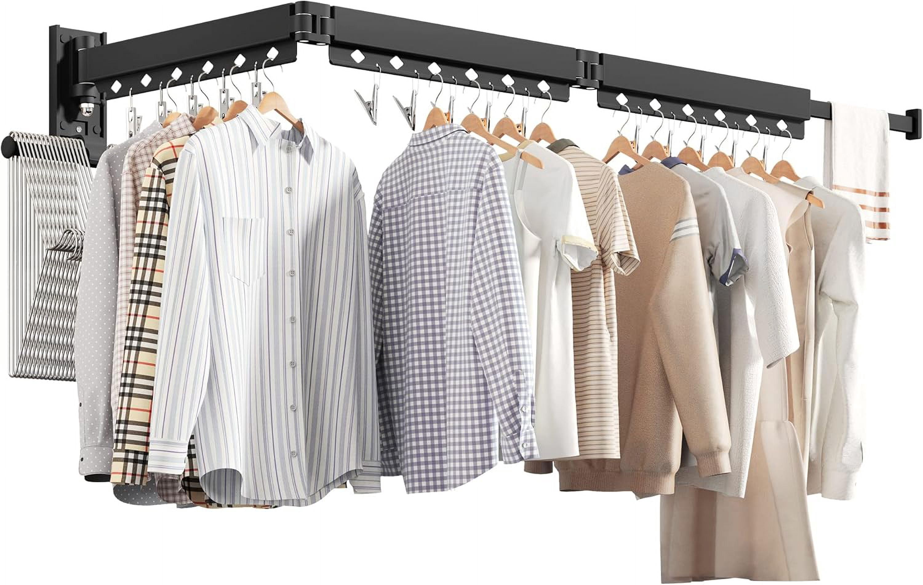 Clothes Drying Rack Wall Mounted,Drying Rack Clothing,Clothes Hanging ...