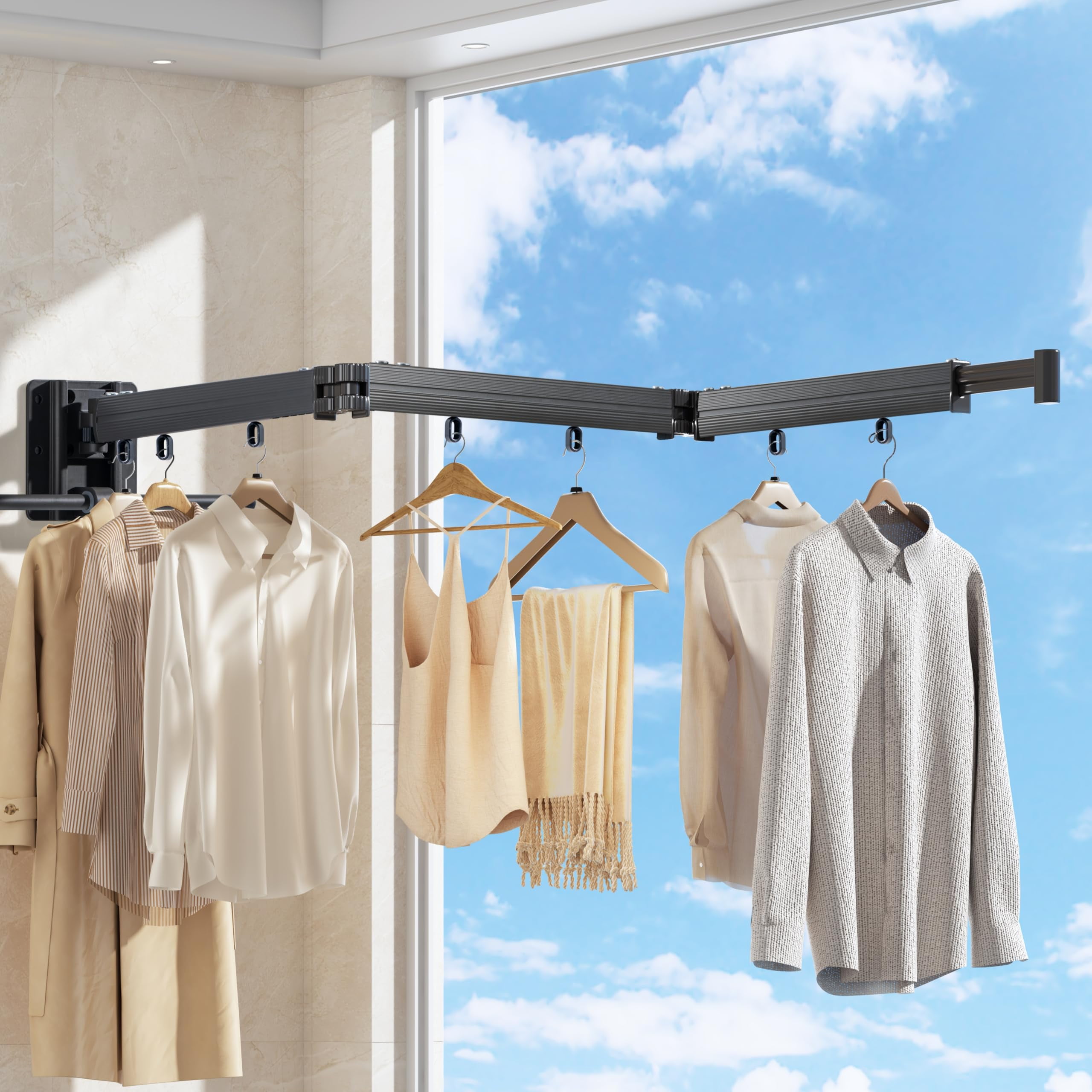 Pull down laundry cheapest rack