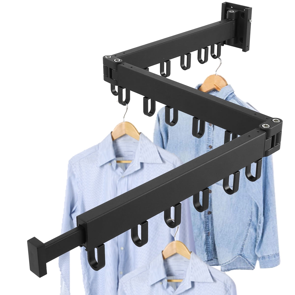 BLACK + DECKER 3 Tier Expandable Collapsing Foldable Laundry Rack for Air  Drying Clothing, Space Saving Heavy Duty Lightweight Metal Drying Rack(Gray)