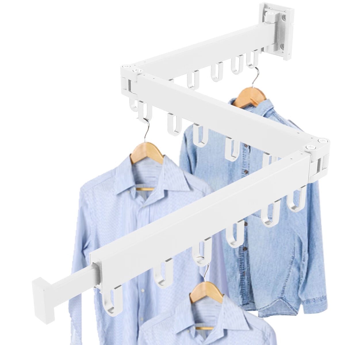 Wall Mounted Clothes Drying Rack,Aluminum Retractable Hanger,Space Saving Collapsible  Dryer Racks for Balcony Parlour Laundry - AliExpress