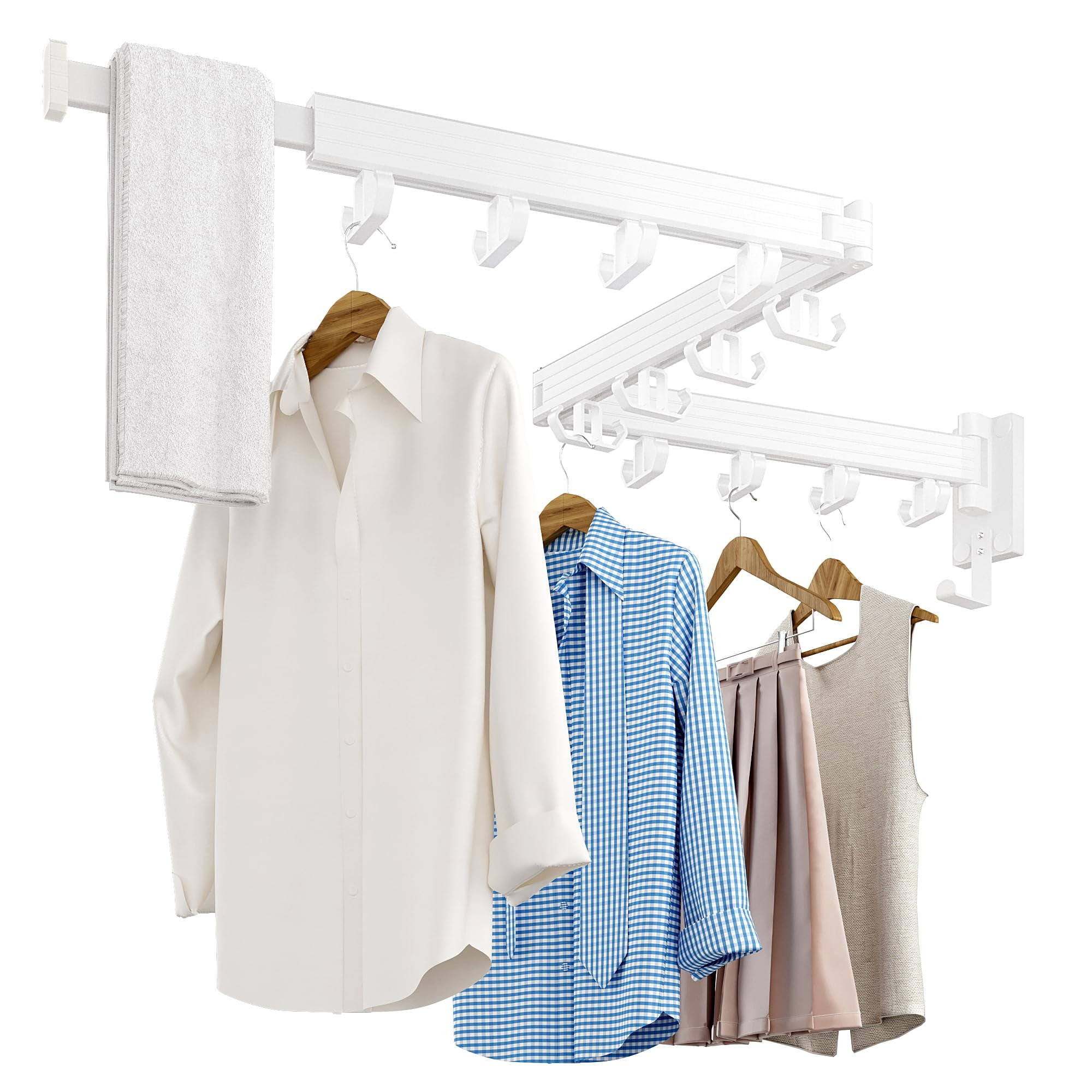Clothes Drying Rack Wall Mounted, Retractable Drying Racks Laundry ...