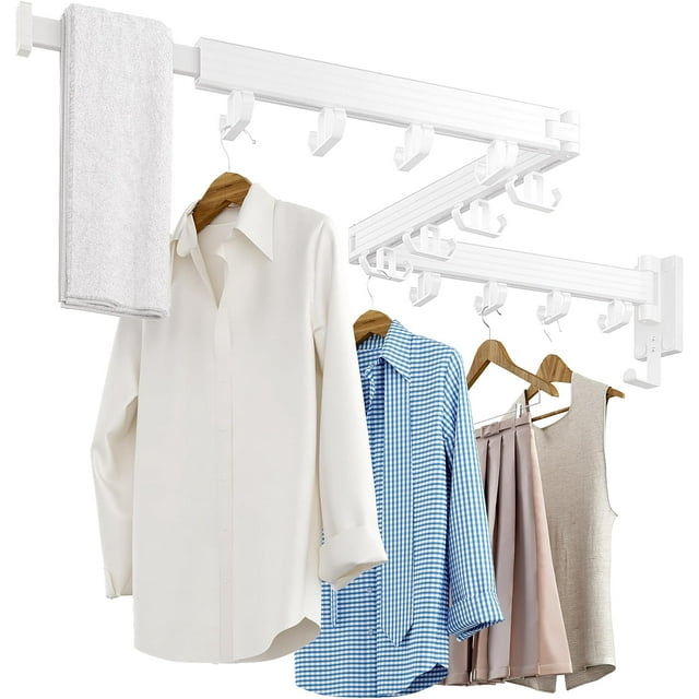 Clothes Drying Rack Wall Mounted, Retractable Drying Racks for Laundry