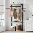 thumbnail image 1 of Clothes Drying Rack, Over The Washer and Dryer Storage Shelf, Wood Laundry Room Storage Shelf,Bathroom Towel Rack with Adjustable Shelves and Hooks for Home Decor, 1 of 9