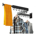 thumbnail image 1 of Clothes Drying Rack for Laundry,Wall Mounted Clothes Hanger Rack,Folding,Retractable,Collapsible(J Shape Hooks), 1 of 6