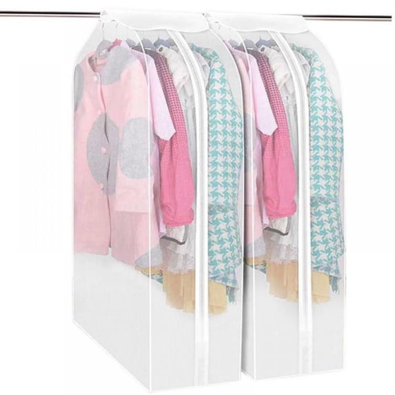 Clothes Dustproof Washable Protect Cover Suit Wardrobe Hanging Storage Zip Bag, Clothes Hanging Bag Dust Cover Garment Suit Dustproof Wardrobe Storage Organizer