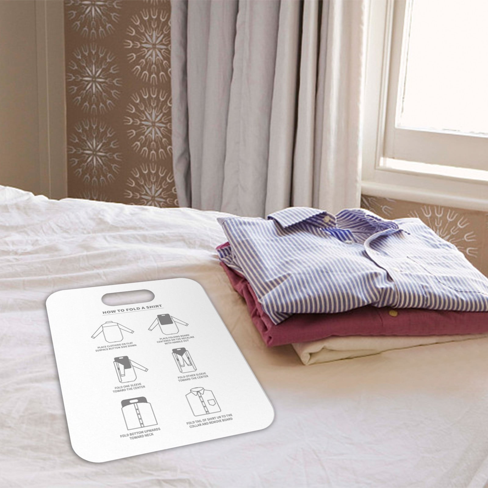 Clothes Folding Board | Automatic Shirt \u0026 T-Shirt Folding Tool | Portable  Laundry Organizer for Wardrobe \u0026 Travel | Includes 1 Folding Board -  Walmart.com, image size:1600x1600
