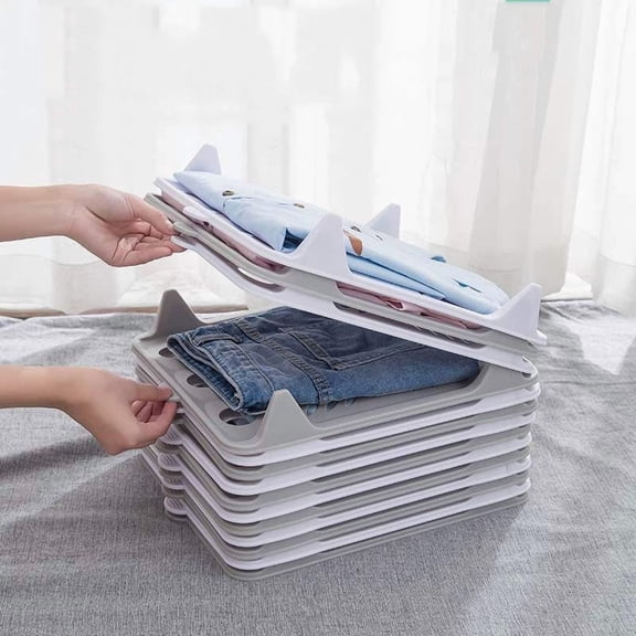 Clothes Folding Board, Shirt Folder Laundry Organizer for Sweaters and T-Shirts, Space Saving Stackable Storage Folding Aid for Closet and Home Wardrobe Use, Set of 3