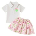 thumbnail image 1 of Clothes For Girls 10-12 Trendy Toddler Baby Girl Golf Outfit Golf Print Lapel Collar Sleeveless Tank Top Mini Skirt Set Cute Girls Summer Clothes, 1 of 9