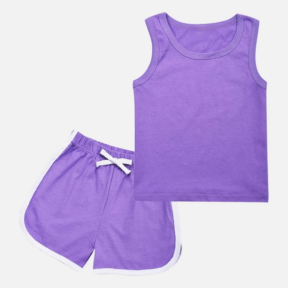 Clothes For Teen Girls Crop Tops Girl's Two Piece Sports Outfit Letter Graphic Sleeveless Basketball and Shorts Set Size 10-12