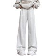 thumbnail image 1 of Clothes For Teens Girls Sweatpants Kids Drawstring Cargo Pants Teen Girls Wide Leg Joggers Pants with Pockets, 1 of 7
