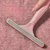 Clothes Hair Remover Roller | Portable Lint Brush for Clothing & Furniture | Pink Plastic Fabric Cleaner for Pet Hair & Debris Removal