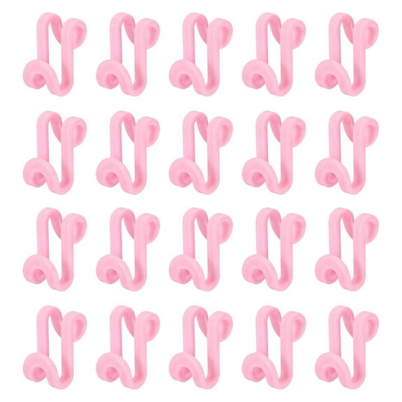 Clothes Hanger Connector Hooks, 20 Pack Hanger Extender Hooks, Hanger Hooks Space Saver for Closet (Pink)