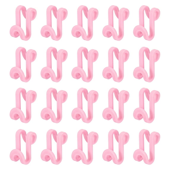 Clothes Hanger Connector Hooks, 30 Pack Hanger Extender Hooks, Hanger Hooks Space Saver for Closet (Pink)