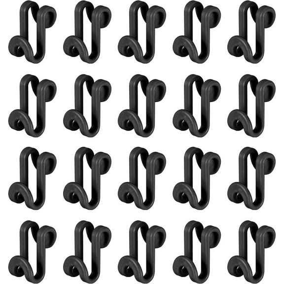 Clothes Hanger Connector Hooks, 30Pcs - ABS Hanger Hooks, Hanger Extender Hooks, Hanger Hooks Space Saver for Closet (Black)