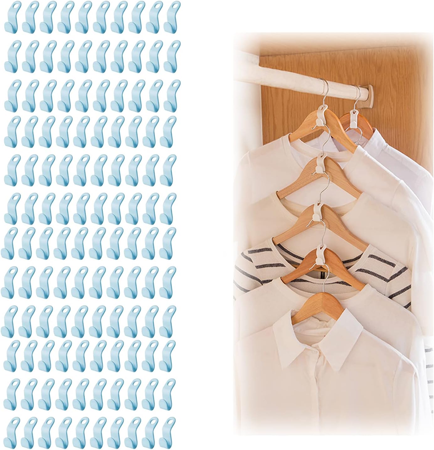 Clothes Hanger Connector Hooks,40/80/120 PCS Clothes Hanger Connector