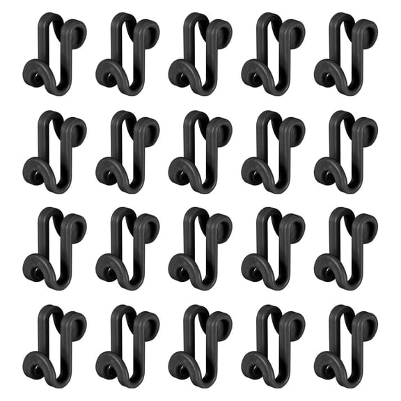 Clothes Hanger Connector Hooks, 60 Pack Hanger Extender Hooks, Hanger Hooks Space Saver for Closet (Black)