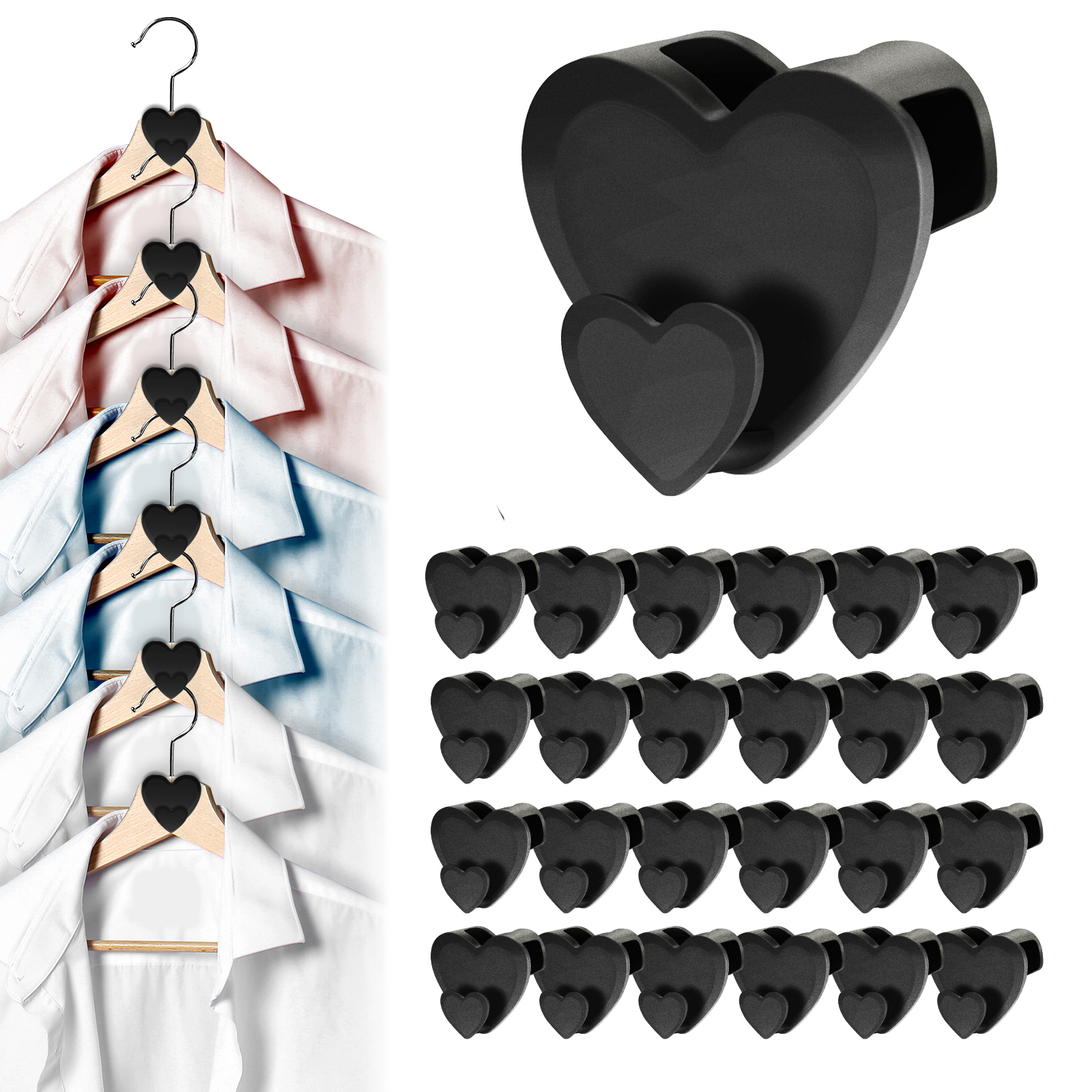 Clothes Hanger Connector Hooks, Hanger Hooks Space Saver to Create Up