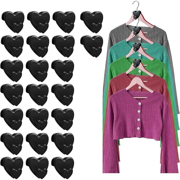 Clothes Hanger Connector Hooks, Space Saving Hanger Hooks for Organizer Closet,20 Pcs Space Triangles Hanger Hooks