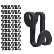 Clothes Hanger Connectors - 60 Pcs Multi-Level Cascading Hooks, Heavy Duty Plastic Mini Hooks for Space Saver Closet Organizer, Black