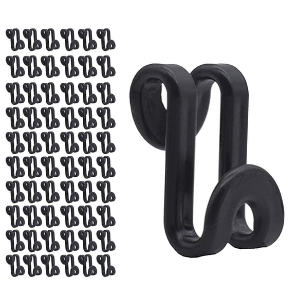 Clothes Hanger Connectors - 60 Pcs Multi-Level Cascading Hooks, Heavy Duty Plastic Mini Hooks for Space Saver Closet Organizer, Black