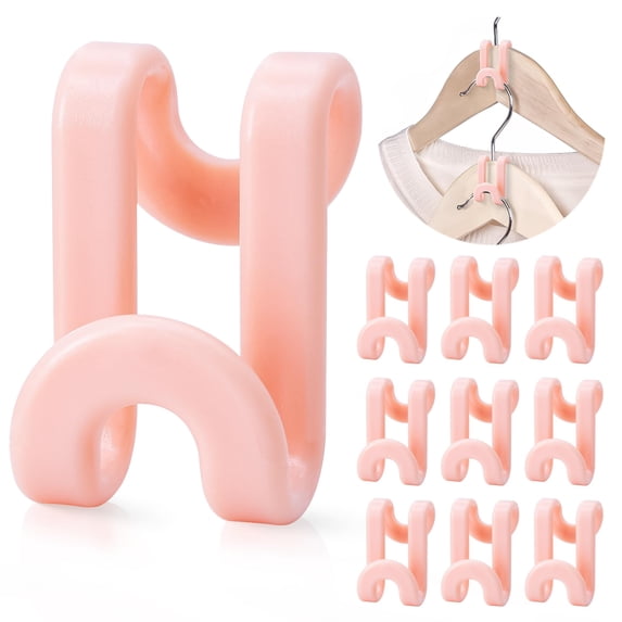 Clothes Hanger Connectors - 60 Pcs Multi-Level Cascading Hooks, Heavy Duty Plastic Mini Hooks for Space Saver Closet Organizer